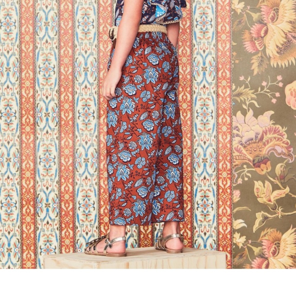 Janie and Jack Paisley Floral Wide Leg Pants